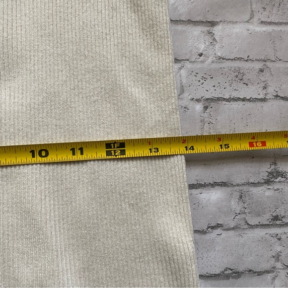 Lauren Ralph Lauren Cream Turtleneck Sweater with Faux Leather Trim - Picture 10 of 10